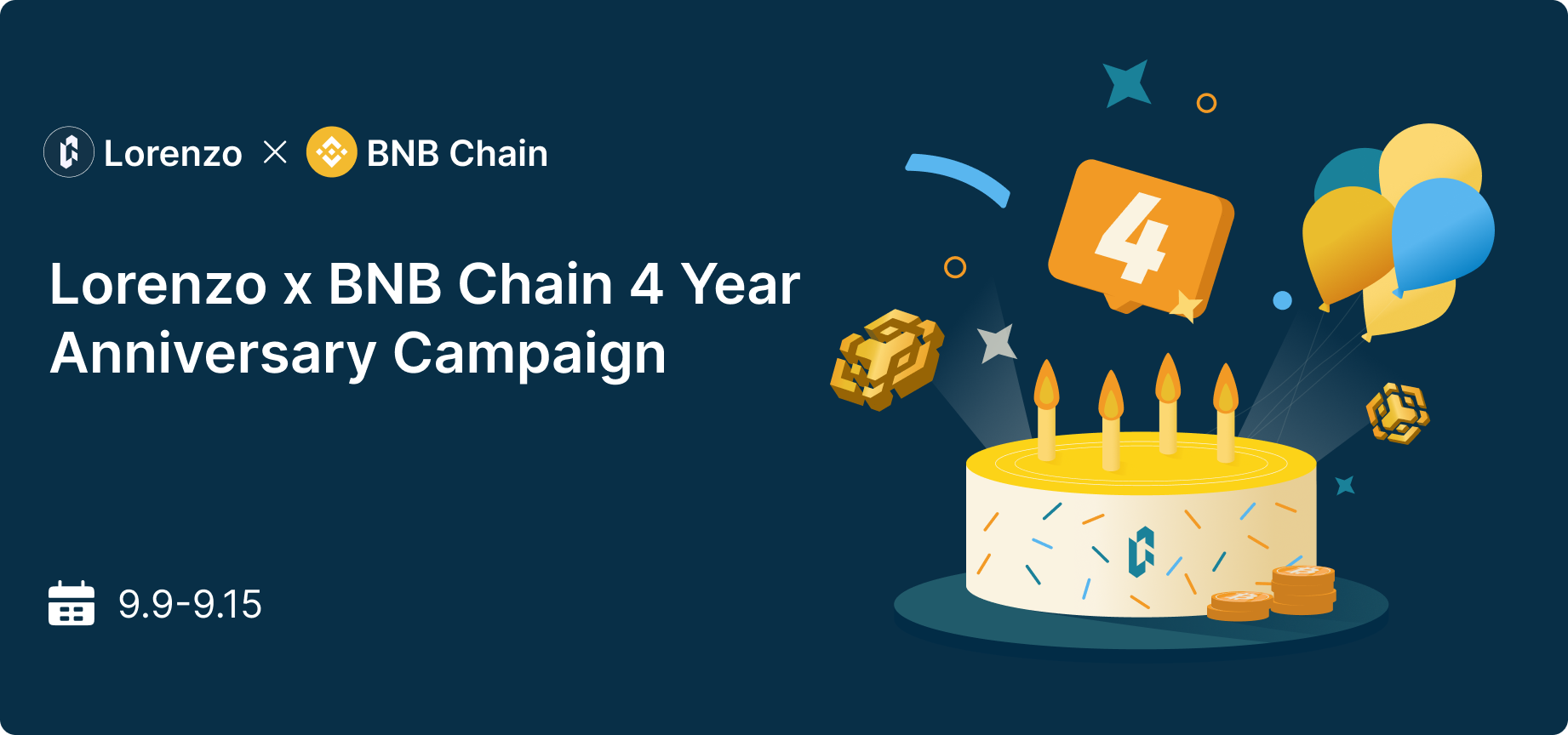 Lorenzo Staking event for BNB Chain 4 Year Anniversary